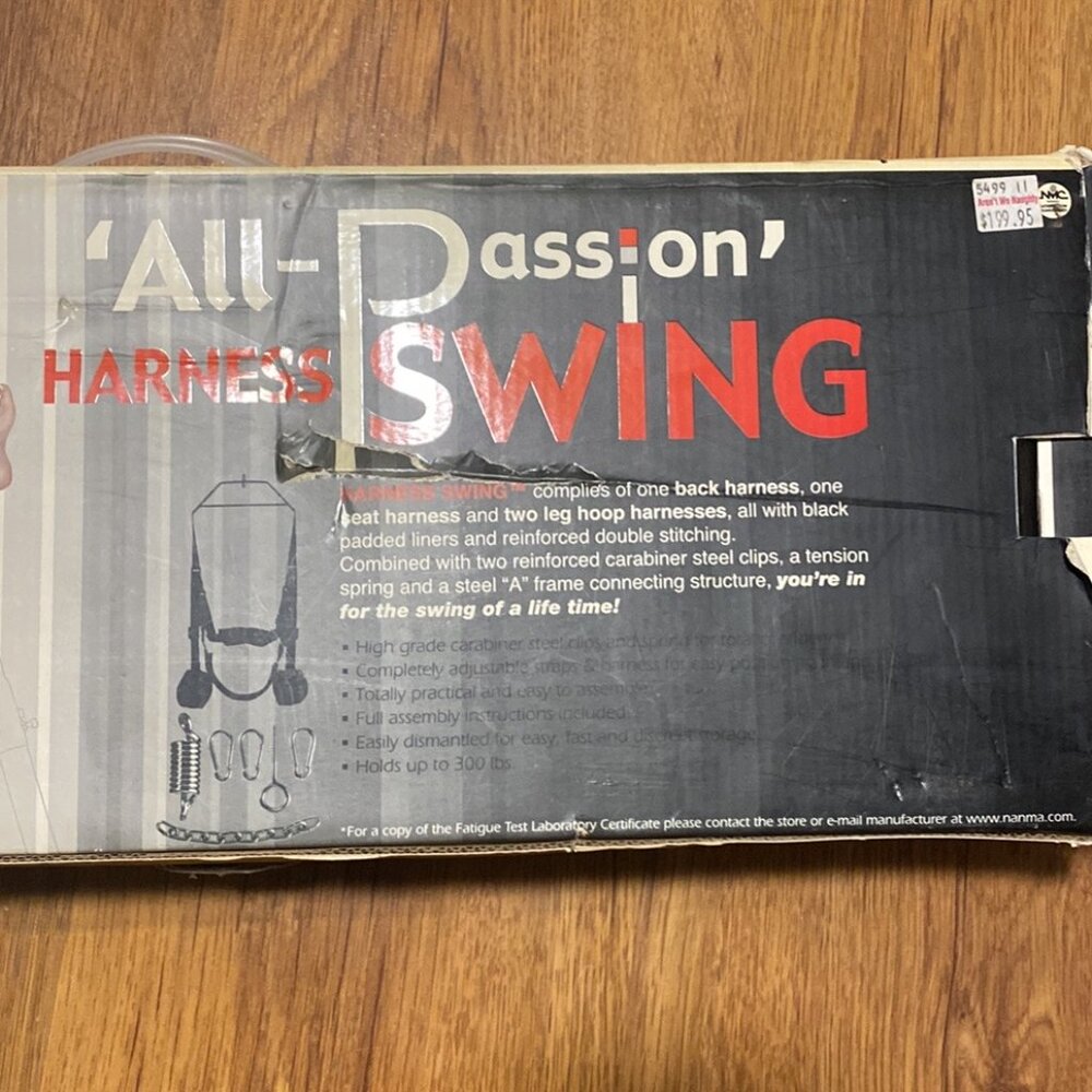 All Passion Adult Harness Swing Set - Brand New Deadstock